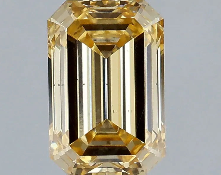 1.00ct Emerald Lab Grown Diamond (Colour Fancy Brownish Yellow, Clarity VS2, IGI Certified)
