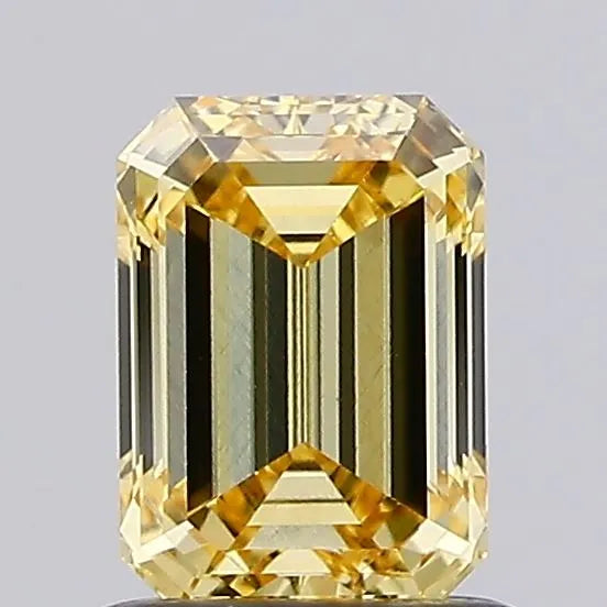 1.00ct Emerald Lab Grown Diamond (Colour Fancy Intense Yellow, Clarity VS1, IGI Certified)