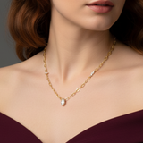 Veto Ignis Marquise Diamond Delicate Necklace