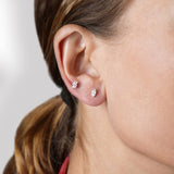 Double Marquise Diamond Stud