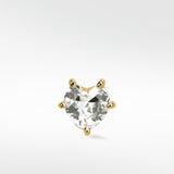 Brilliant Sapphire Coat of Arms Heart Earring