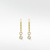 Cherry Blossom Gold Hook Earrings