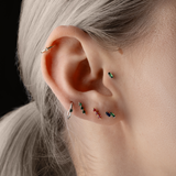 Omnis Double Baguette Stud Earring