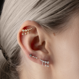 Modernist Diamond Stud Earring