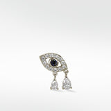 Evil Eye with Double Diamond Drop (Protection)