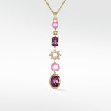 Detachable Diamond Starburst and Sapphire Long Drop with cultured diamonds lab grown diamonds created diamonds lark and berry