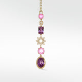 Detachable Diamond Starburst and Sapphire Long Drop Earrings (Last Pair)