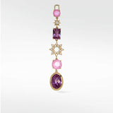 Detachable Diamond Starburst and Sapphire Long Drop with cultured diamonds lab grown diamonds created diamonds lark and berry