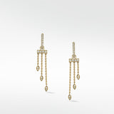 Detachable Diamond Leaf Tassel Drop Earrings - Lark and Berry