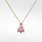 Detachable Pink Sapphire Celestial Drop Earrings - Lark and Berry