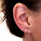 Dune Diamond Small Brushed Hoop