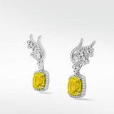 Flora Diamond Earrings (without detachable drops) in Solid 18K White Gold - Lark and Berry