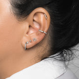 Halo Mini Diamond Stud Earring