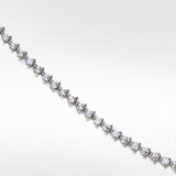 Modernist Diamond Tennis Necklace in 14K White Gold - Lark and Berry