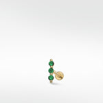 Modernist Labret Earring in 14K Gold - Various Colourways - Lark and Berry