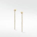 Modernist Tennis Drop Earrings in 14K Gold - Lark and Berry