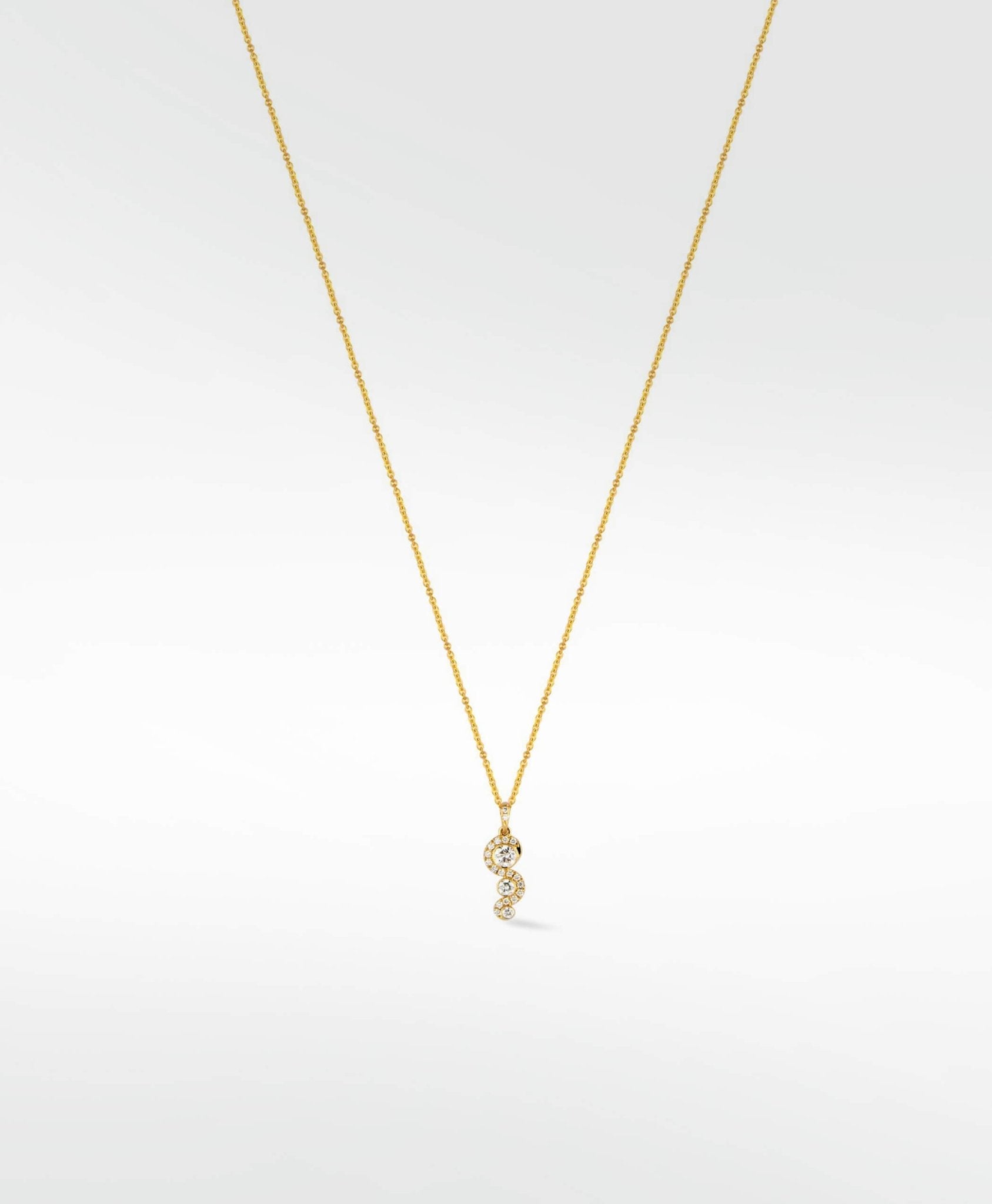 Wave Diamond Pendant in 18K Gold - Lark and Berry