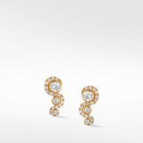 Wave Diamond Stud Earrings in 18K Gold - Lark and Berry